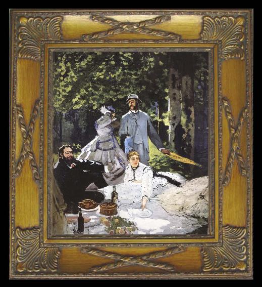 framed  Claude Monet Luncheon on the Grass, Ta067